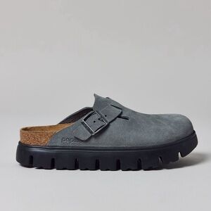 Birkenstock Women's Boston Suede Chunky Clog NIB Size US 7 - Basalt Grey
